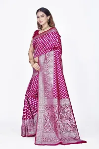 Stylish Art Silk Jacquard Saree With Blouse Piece For Women-thumb4