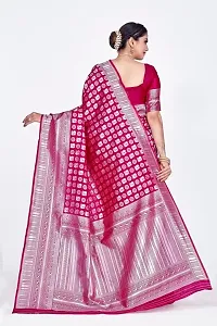 Stylish Art Silk Jacquard Saree With Blouse Piece For Women-thumb1