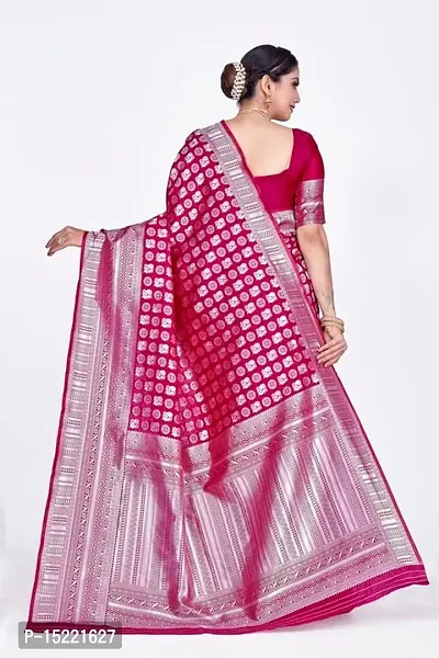 Stylish Art Silk Jacquard Saree With Blouse Piece For Women-thumb2