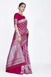 Stylish Art Silk Zari Work Saree With Blouse Piece For Women-thumb4