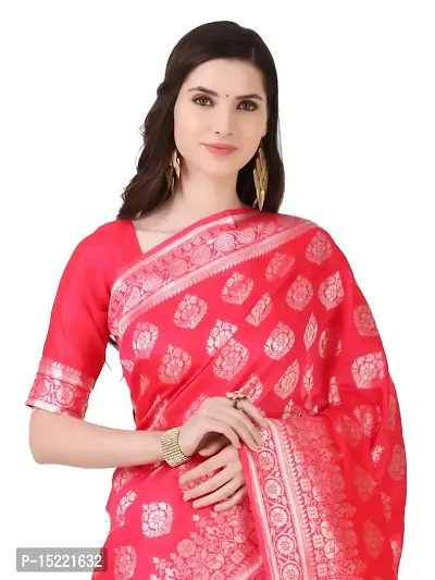 Stylish Art Silk Jacquard Saree With Blouse Piece For Women-thumb2