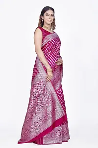 Stylish Art Silk Jacquard Saree With Blouse Piece For Women-thumb3