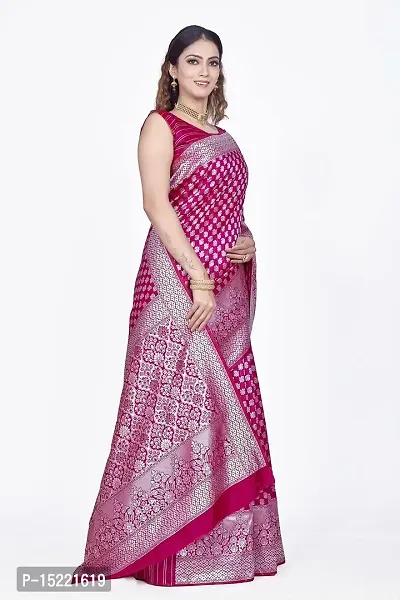 Stylish Art Silk Jacquard Saree With Blouse Piece For Women-thumb4