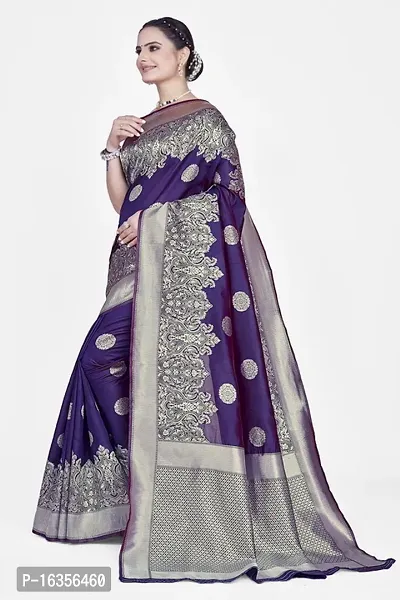 Stylish Art Silk Jacquard Saree With Blouse Piece For Women-thumb4