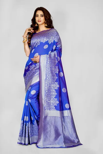 Stylish Art Silk Saree With Blouse Piece For Women