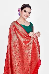 Stylish Art Silk Jacquard Saree With Blouse Piece For Women-thumb2