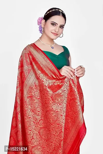 Stylish Art Silk Jacquard Saree With Blouse Piece For Women-thumb3