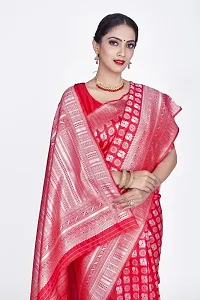 Stylish Art Silk Zari Work Saree With Blouse Piece For Women-thumb2