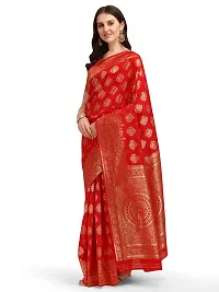 Stylish Art Silk Jacquard Saree With Blouse Piece For Women-thumb3