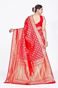 Stylish Art Silk Jacquard Saree With Blouse Piece For Women-thumb1