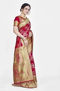 Stylish Art Silk Zari Work Saree With Blouse Piece For Women-thumb4