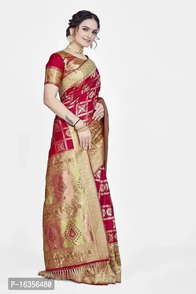 Stylish Art Silk Zari Work Saree With Blouse Piece For Women-thumb5