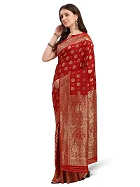 Stylish Art Silk Jacquard Saree With Blouse Piece For Women-thumb3