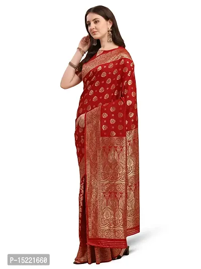 Stylish Art Silk Jacquard Saree With Blouse Piece For Women-thumb4