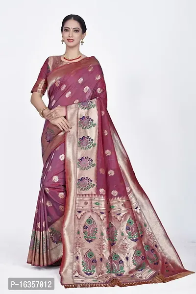 Stylish Art Silk Zari Work Saree With Blouse Piece For Women