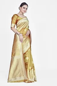 Stylish Art Silk Zari Work Saree With Blouse Piece For Women-thumb4