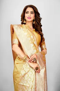 Stylish Art Silk Zari Work Saree With Blouse Piece For Women-thumb4