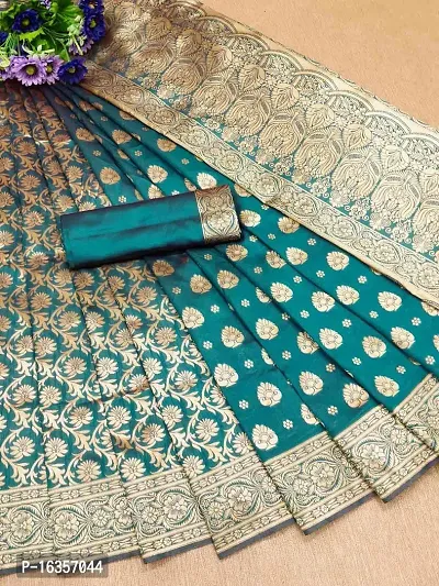 Stylish Art Silk Jacquard Saree With Blouse Piece For Women-thumb0