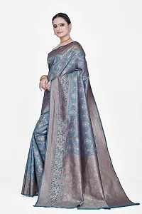 Stylish Art Silk Zari Work Saree With Blouse Piece For Women-thumb3