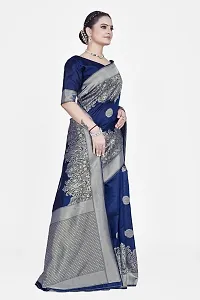 Stylish Art Silk Zari Work Saree With Blouse Piece For Women-thumb4