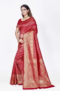 Stylish Art Silk Jacquard Saree With Blouse Piece For Women-thumb4