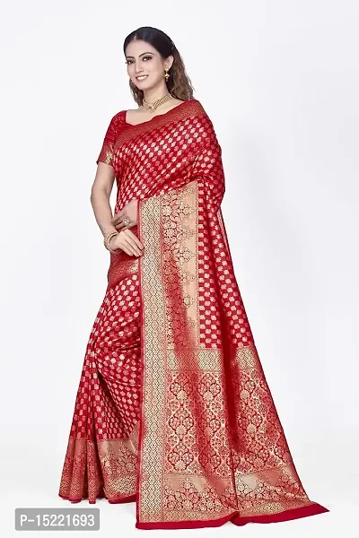 Stylish Art Silk Jacquard Saree With Blouse Piece For Women-thumb5