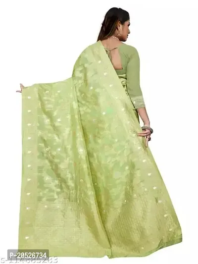 Stylish Silk Blend Zari Saree With Blouse Piece For Women-thumb3