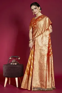 Stylish Organza Zari Saree With Blouse Piece For Women-thumb3