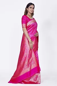 Stylish Art Silk Jacquard Saree With Blouse Piece For Women-thumb3