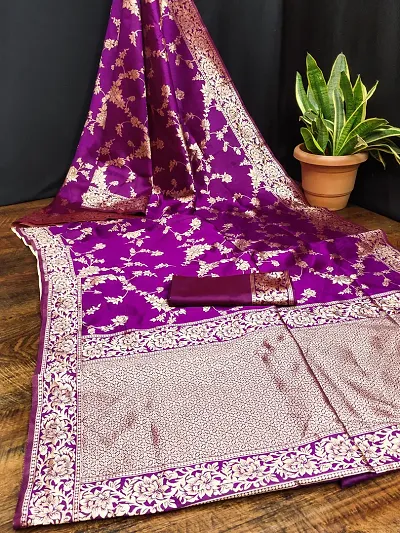 Banarasi Silk Woven Design Sarees with Blouse piece