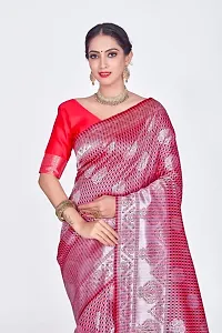 Stylish Art Silk Jacquard Saree With Blouse Piece For Women-thumb2