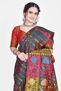 Stylish Art Silk Jacquard Saree With Blouse Piece For Women-thumb2