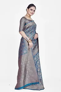 Stylish Art Silk Zari Work Saree With Blouse Piece For Women-thumb4