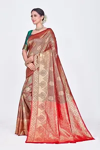 Stylish Art Silk Jacquard Saree With Blouse Piece For Women-thumb4