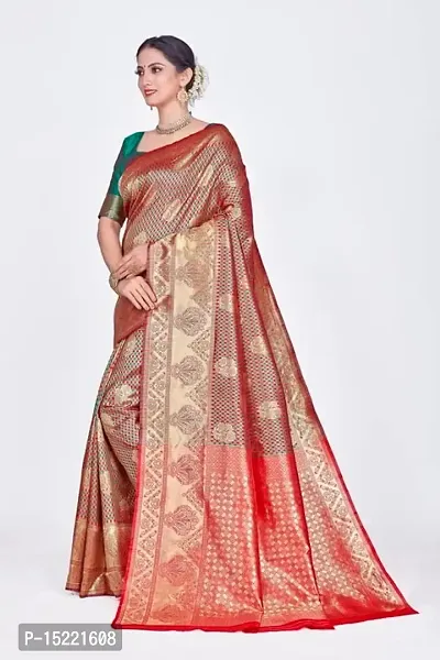 Stylish Art Silk Jacquard Saree With Blouse Piece For Women-thumb5