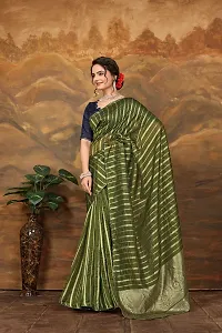 Stylish Green Art Silk Saree With Blouse Piece For Women-thumb2