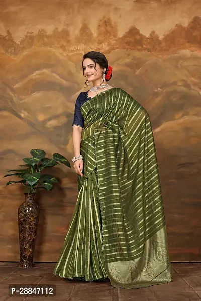 Stylish Green Art Silk Saree With Blouse Piece For Women-thumb3