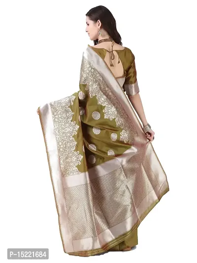 Stylish Art Silk Jacquard Saree With Blouse Piece For Women-thumb5