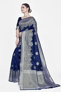 Stylish Art Silk Zari Work Saree With Blouse Piece For Women-thumb3