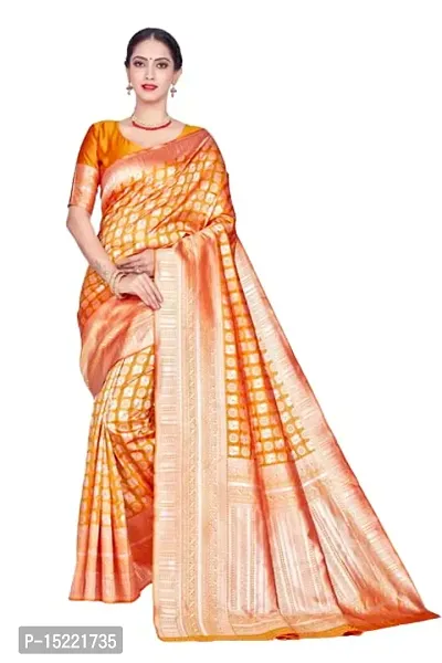 Stylish Art Silk Jacquard Saree With Blouse Piece For Women-thumb0