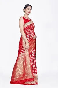 Stylish Art Silk Zari Work Saree With Blouse Piece For Women-thumb4