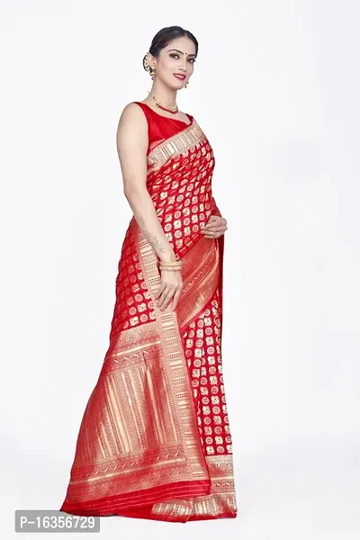 Stylish Art Silk Zari Work Saree With Blouse Piece For Women-thumb5