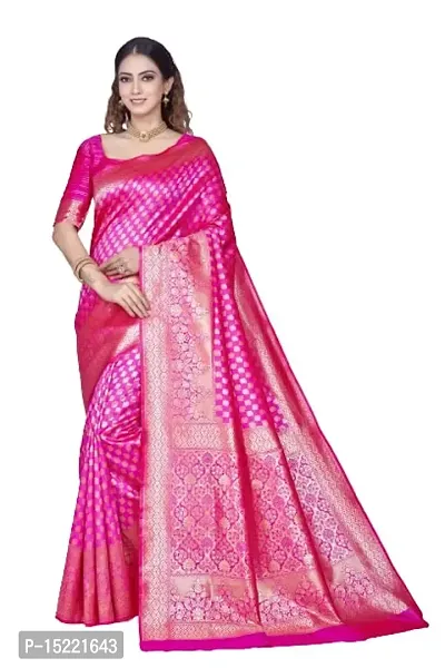 Stylish Art Silk Jacquard Saree With Blouse Piece For Women