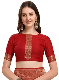 Stylish Art Silk Jacquard Saree With Blouse Piece For Women-thumb1