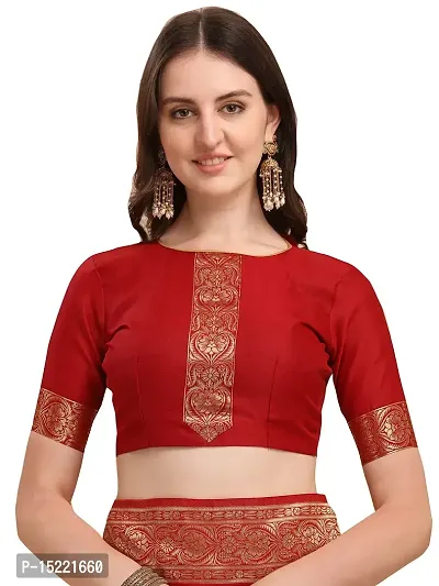 Stylish Art Silk Jacquard Saree With Blouse Piece For Women-thumb2