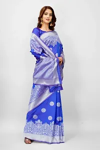 Stylish Art Silk Zari Work Saree With Blouse Piece For Women-thumb3