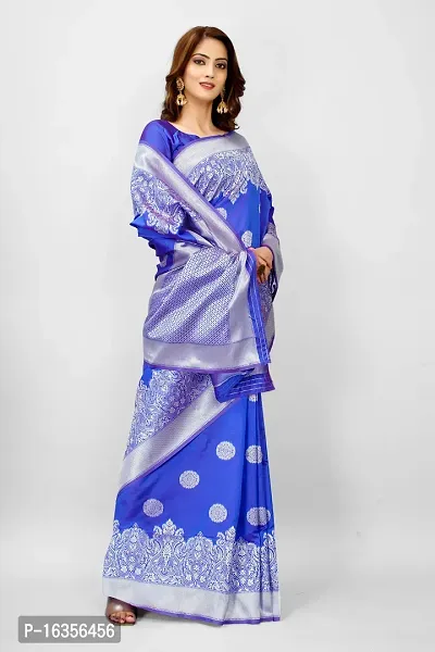 Stylish Art Silk Zari Work Saree With Blouse Piece For Women-thumb4