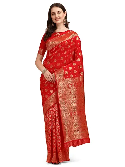 Fancy Banarasi Silk Saree with Blouse Piece for Women