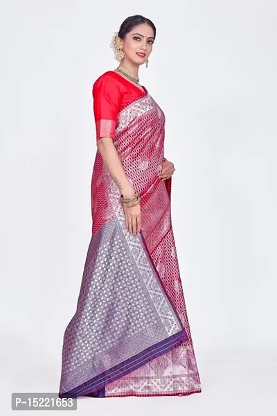 Stylish Art Silk Jacquard Saree With Blouse Piece For Women-thumb4