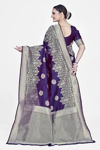 Stylish Art Silk Jacquard Saree With Blouse Piece For Women-thumb1